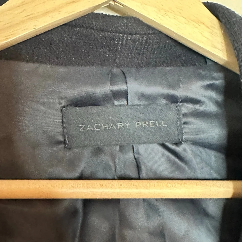 Zachary Prell Navy Soft Knit Blazer Jacket XL Wool Poly Blend - Picture 3 of 6